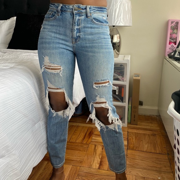 Distressed Mom Jeans - Picture 4 of 4